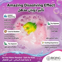 Diverses combinaisons pour les jeux de bain, bombes de bain effervescentes, bain moussant biologique, mignonnes bombes de bain en forme d'œuf de dinosaure, jouets à l'intérieur, ensemble de soins de la peau de luxe pour enfants