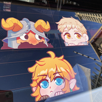 Autocollant holographique de dessin animé étanche résistant aux UV décalcomanies de décoration de voiture décalcomanies personnalisées Anime Peeker décalcomanies de décoration de fenêtre de voiture