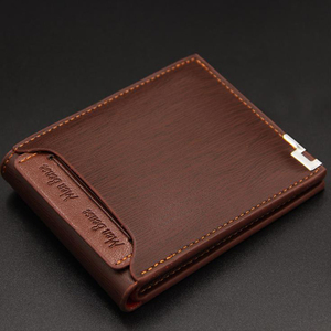 Newest Personality Wholesale Pu Leather Waterproof Letter Pattern <strong>Money</strong> Clip Short Men <strong>Wallets</strong> - Product Image 3