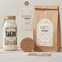 Étiquettes alimentaires en gros personnalisables en papier kraft, autocollants avec logo sur mesure pour emballages de produits surgelés, en conserve, bouteilles et sacs