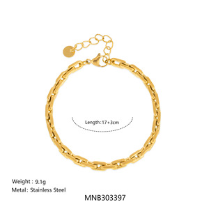 Bracelets chaîne vintage tendance en acier inoxydable 316L plaqué or 18 carats, bijoux <span class=keywords><strong>de</strong></span> mode étanches, Pulsera Mujer, Bijoux Femme - Product Image 6