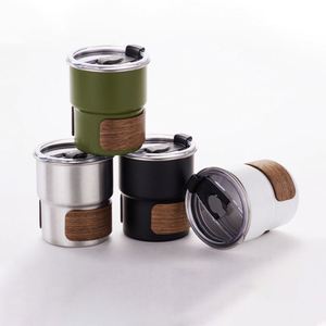 New Arrival 300ml 10oz Stainless Steel Thermal Tumbler Cup Fashionable Stack Coffee Travel Tumbler Vacuum <b>Flask</b> <b>Bottle</b> - Product Image 1