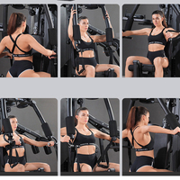 Rack de musculation multifonctionnel en acier pour trois personnes, robuste, pour salle de sport commerciale intérieure