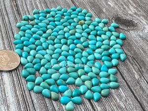 A granel Natural Kingman Royston 7x10mm calibrado forma de pera turquesa piedras preciosas para venta al por mayor diseñador de joyas y joyería personalizada - Product Image 2