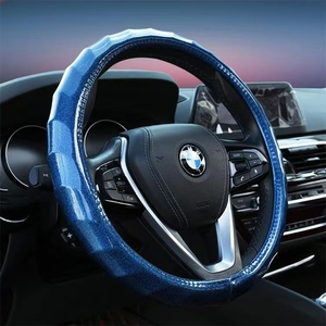 Funda de <span class=keywords><strong>Volante</strong></span> de Coche <span class=keywords><strong>con</strong></span> Brillantina, de Cuero, Universal, para Coche, Camioneta, SUV, Furgoneta - Product Image 5