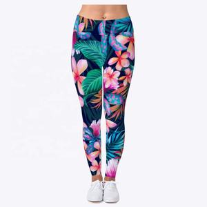2022 New <b>Floral</b> Women's <b>Leggings</b> Activewear Breathable Spandex Anti-Bra Logo OEM Customized Sizes - Product Image 5