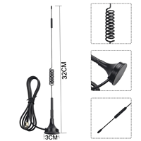 Antena LTE 3G 4G de 7-8dBi con Base Magnética y Conector MCX Macho, Antena Wifi de Largo Alcance, Amplificador de Internet