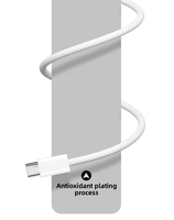 Kabel Pengisian Cepat USB Type C 60W, Kabel Sinkronisasi Data Tahan Lama untuk Ponsel, Tablet, Laptop