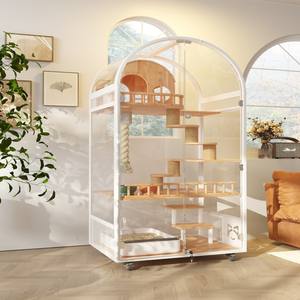 Luxueus En Duurzaam Houten Dierenhuis, Grote En Lange Cattery, Geschikt Voor Katten Van Alle Groottes - Product Image 2