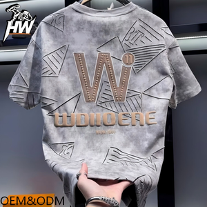 Felpa con Cappuccio Industriale Personalizzata in Patchwork Pesante da Uomo, Stile Streetwear, Prezzo di Fabbrica OEM per Collezione all'Ingrosso - Product Image 2