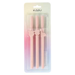 Per uso alimentare BPA gratis semplice Logo personalizzato succo di caffè sostitutiva per bambini paglia di Silicone - Product Image 1