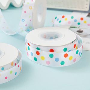 Pince à cheveux en tissu à pois coloré avec nœud en ruban gros-grain, cadeau mignon pour la Fête des Enfants, en polyester écologique - Product Image 3