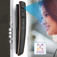 Serrure de porte intelligente TIMMY avec reconnaissance faciale 3D, empreinte digitale, carte RFID et application Tuya pour la sécurité des entrées