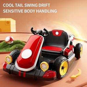 Nouveau <span class=keywords><strong>Kart</strong></span> Électrique <span class=keywords><strong>Mario</strong></span> pour Enfants, Voiture-Jouet Bébé Télécommandée, Dérapage à Petites Roues, Porteur en Plastique Durable - Product Image 3