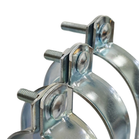 Collier de serrage pour conduit de type C Finemaker Flex-Gear 3/4 pouces, en fer galvanisé, avec bande de caoutchouc, certifié CE, pour la construction