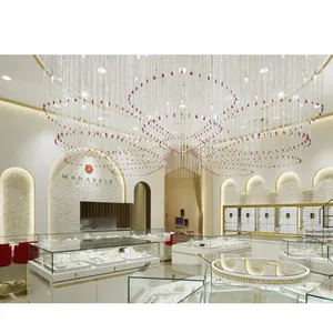 Fashion Jewellery Store Furniture Stainless Steel Display Glass Showcase Counter Shopping Jewelry Mall Kiosk