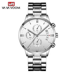 <span class=keywords><strong>น</strong></span>าฬิกาข้อมือผู้ชาย Hannah Martin Vava Voom 214 แฟชั่นลำลองสไตล์ธุรกิจ สายสแต<span class=keywords><strong>น</strong></span>เลส สไตล์คลาสสิก ควอตซ์ สำหรับผู้ชาย - Product Image 5