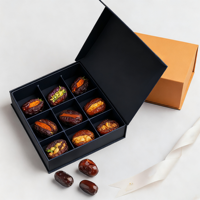 Cadeau de chocolat de luxe personnalisé avec logo, de qualité alimentaire, écologique, en matériaux recyclés, avec lamination magnétique brillante, pour le Ramadan