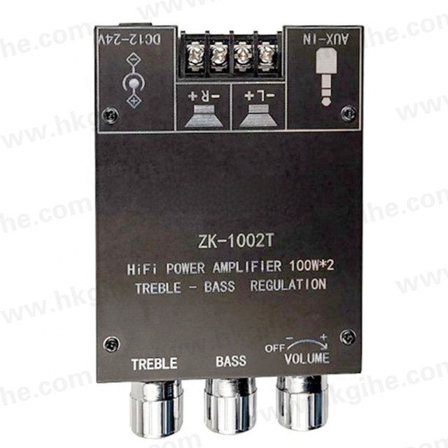 BOM list ZK-1002T TPA3116D2 Blue tooth 5.0 Subwoofer Amplifier Board 2*100W 2.0 Channel High Power Audio Stereo new
