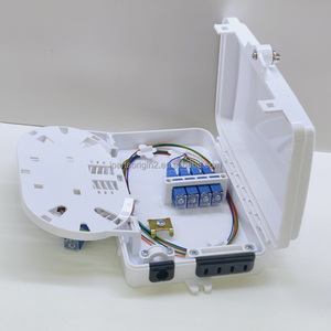 Boîtier de distribution mural en ABS blanc à 4 cœurs pour fibre optique, boîtier terminal FTTH avec répartiteur PLC SC/UPC - Product Image 1