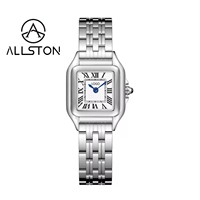 Allston Mode Legierung Edelstahl Glas Quarz Quadratische Analoge Sport Einfache Vintage Leicht Luxuriöse Wasserdichte Uhr