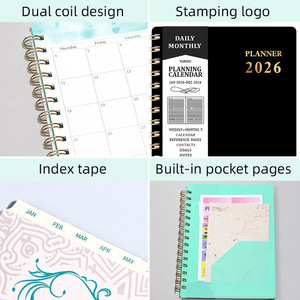 Libreta Planificadora Prince A5 2026 al por Mayor de Fábrica, Cubierta de PP, Logotipo Personalizado, Encuadernación en Espiral Metálica, Diarios, Libretas para Regalo - Product Image 3