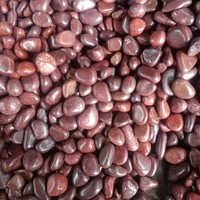 Красная полированная галька: натуральный декоративный камень для сада, аквариума и ландшафтного дизайна