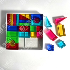 Nouveauté : Plateau de jeu en acrylique transparent personnalisé, blocs carrés colorés en acrylique - Product Image 5