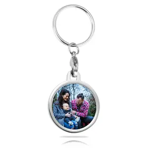 Customized photo round heart accessories stainless steel dropshipping
