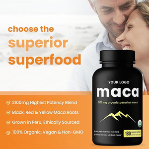 Cápsulas de raíz de Maca orgánica de servicio OEM suplemento de extracto natural de Maca negra para adultos no para mujeres embarazadas - Product Image 2