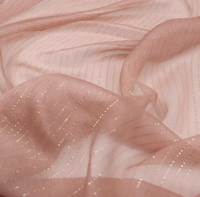Tissu GGT froissé en lurex métallique soyeux de qualité supérieure, doux au toucher, avec lignes dorées et argentées, personnalisable en grande quantité pour vêtements féminins