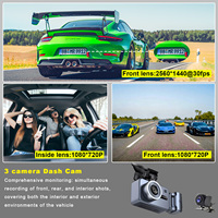 S22 nouveau 4K + 720 + 720 Dashcam Wifi 3 canaux Dashcam pour voiture hd voiture caméra 3 caméra 4k Dash caméra 3 objectif 4k Dash Cam