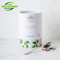 Biodégradable recyclable blanc Kraft carton thé café sucre Logo personnalisé manchon cylindre emballage papier Tube boîte pour thé