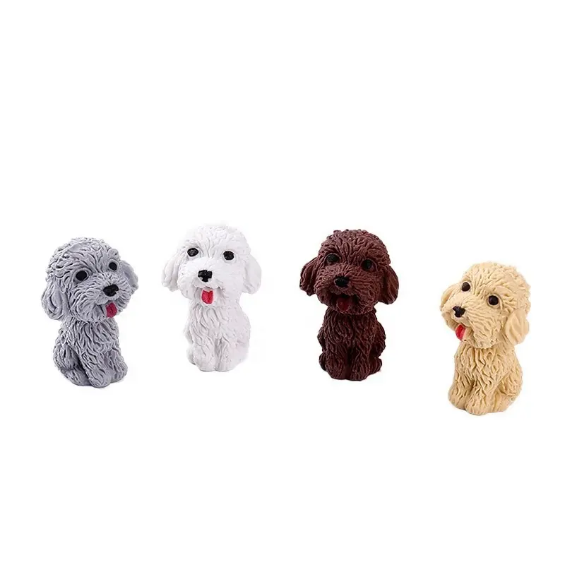 kawaii stationary teddy puppy eraser Inserts pencil eraser students learn to draw special kindergarten prizes