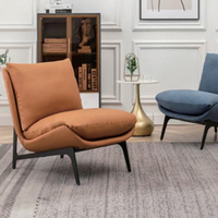 Fauteuil incurvé en contreplaqué d'eucalyptus moderne LIDENG LD-1133 pour salon et bureau