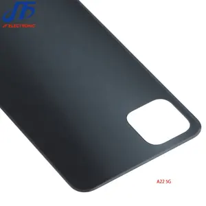 Penutup Baterai Kaca Belakang untuk Samsung Galaxy A22 5G A225 Kerangka Pintu Belakang OEM Bar Hitam Putih Hijau Ungu 10 Buah Samsunga22