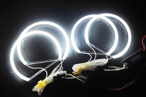 4 Anneaux/set 131mm 146mm <span class=keywords><strong>CCFL</strong></span> Halo Ring <span class=keywords><strong>Angel</strong></span> <span class=keywords><strong>Eyes</strong></span> Kit 12V Blanc pour BMW 3 5 7 Series E36 <span class=keywords><strong>E46</strong></span> E39 E38 Car Headlight Halo Lights - Product Image 5