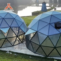 Kawagebo Kamp (KK) 9M Tente Dôme Géodésique en Verre de Luxe pour Fêtes, Salons Professionnels, Glamping, Hôtel Igloo, Serre et Grands Événements