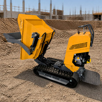Mini-dumper sur chenilles HDL YH-500, capacité 500 kg, chenilles en caoutchouc, pour travaux de transport dans les jardins, les fermes et les vergers