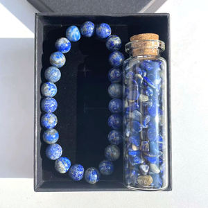 Vente flash Pierre naturelle <span class=keywords><strong>de</strong></span> <span class=keywords><strong>cristal</strong></span> minéral gravier en bouteille 8mm améthyste quartz rose <span class=keywords><strong>cristal</strong></span> Bracelet Coffret cadeau - Product Image 6