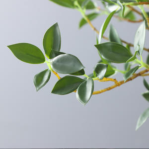 Yapay Milan Figülleri Dalları <span class=keywords><strong>Banyan</strong></span> Yaprakları Yeşillik Gerçek Dokunuşlu Bitki Satılık Düğün Partisi Ev Masa Dekorasyonu - Product Image 4