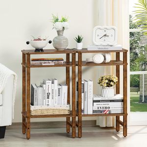 <span class=keywords><strong>Table</strong></span> d'appoint en bois massif, respectueuse de l'environnement, design moderne et simple, pour salon, chambre, salle de bain - Product Image 6