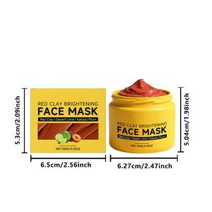 Nuova Maschera Viso per la Cura della Pelle 2026, Detergente per Pori, Detossificante e Illuminante con Argilla Rossa - Product Image 3