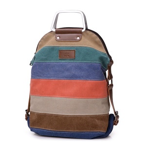 New Canvas <b>Patchwork</b> Ladies Handbag Colorful Striped Shoulder Crossbody Messenger <b>Bags</b> Vintage Summer Beach Tote <b>Bag</b> - Product Image 5
