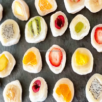 Machine automatique BinKang pour mochi aux fraises, machine à encruster les mochi Daifuku, commande par moteur PLC, haute efficacité, 20-100 pièces/min