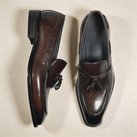 Nouvelle Arrivée Chaussures de Bureau pour Hommes en Cuir Véritable Mocassins à Pompom Semelle en Caoutchouc Chaussures Habillées Oxford Prix de Gros