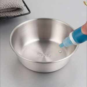 Cuencos coreanos de acero inoxidable para vino de arroz, tazas Sierra de acero inoxidable para exteriores con asa, cuencos dorados para camping - Product Image 2