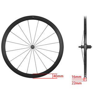 Jeu de roues de vélo de route en alliage d'aluminium RUJIXU 700C, profondeur 30/40/50 mm, frein V, clincher, roues de course légères, 20/24H rayons - Product Image 5