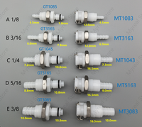 Distributeurs de boissons Push Connect POM blancs, raccord rapide en ligne, valve de boisson 8 bars