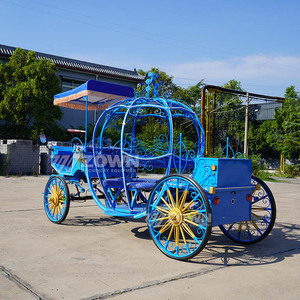 รถม้าชมวิวไฟฟ้ารุ่นใหม่ แบบไม่มีม้า ขับเคลื่อนสี่ล้อ ตกแต่งตามสั่ง สำหรับงานแต่งงาน สถานที่จัดงานเลี้ยง และสวนสนุก - Product Image 2